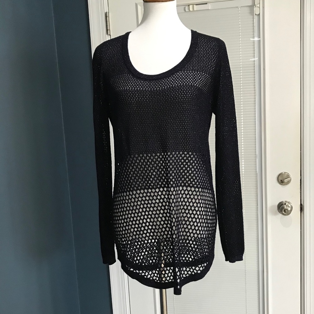 ROCK & REPUBLIC Metallic Tunic Sweater Sz L